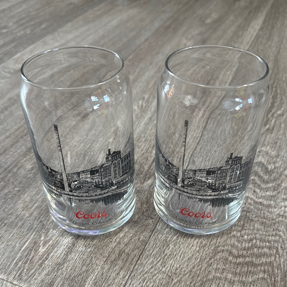 Coors beer can glasses set of 2